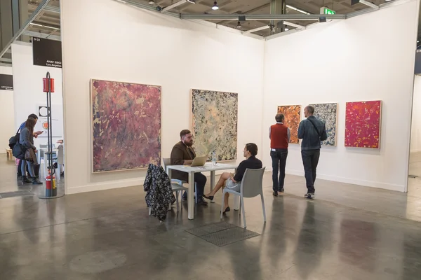 People visiting Miart 2015 in Milan, Italy — Stock Photo, Image