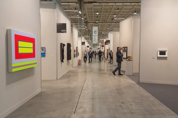 People visiting Miart 2015 in Milan, Italy — Stock Photo, Image