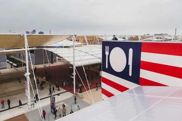 Ovansida av paviljonger på Expo 2015 i Milano, Italien — Stockfoto