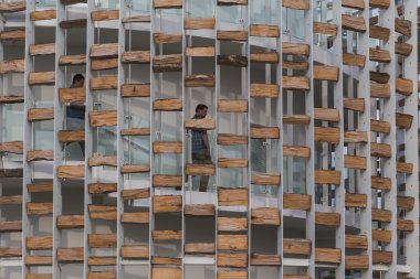 İnsanlar ziyaret Expo 2015 Mialn, İtalya