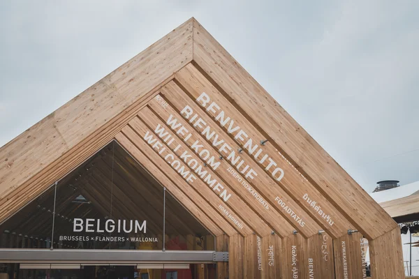 Detalj av Belgien paviljongen på Expo 2105 i Milano, Italien — Stockfoto