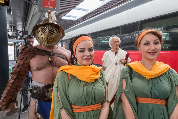 Historická skupina Roman na Expo 2015 v Miláně, Itálie — Stock fotografie