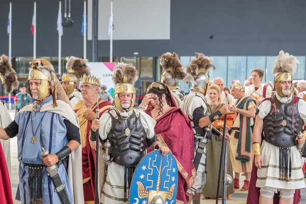 Historical Roman Group на выставке Expo 2015 в Милане, Италия — стоковое фото