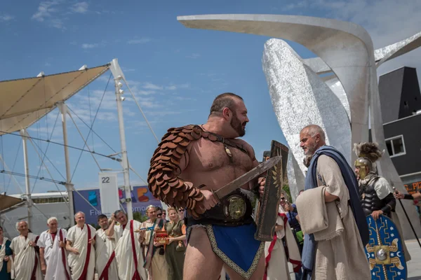 Historical Roman Group at Expo 2015 in Milan, Italy — Stock Photo, Image