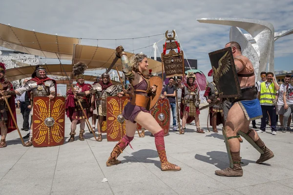 Historical Roman Group at Expo 2015 in Milan, Italy — Stock Photo, Image