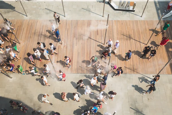 Top view of people at Expo 2015 in Milan, Italy — Stock Photo, Image