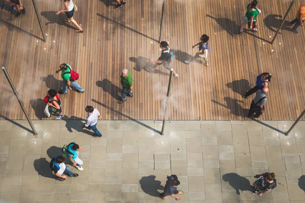 Top view of people at Expo 2015 in Milan, Italy — Stock Photo, Image