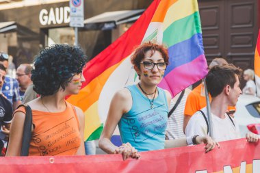 People taking part in Milano Pride 2015