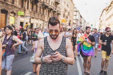 People taking part in Milano Pride 2015