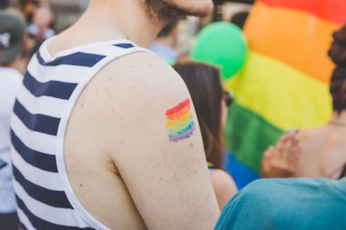 People taking part in Milano Pride 2015