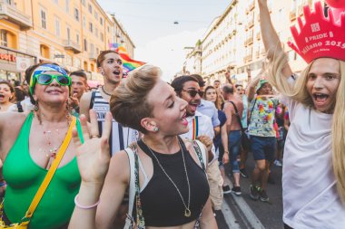 People taking part in Milano Pride 2015