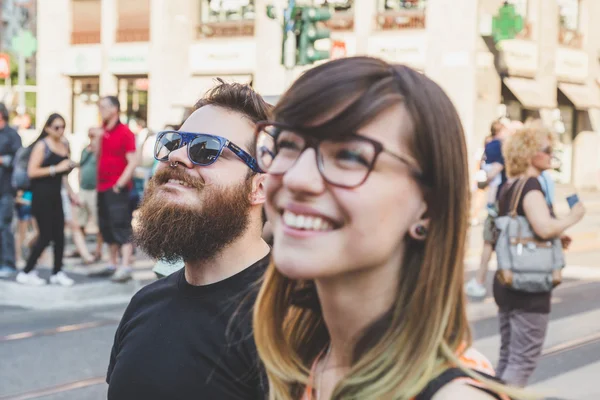 People taking part in Milano Pride 2015 — Stock Photo, Image