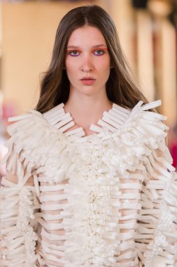 Models walking the runway in the Switzerland pavilion at Expo 20