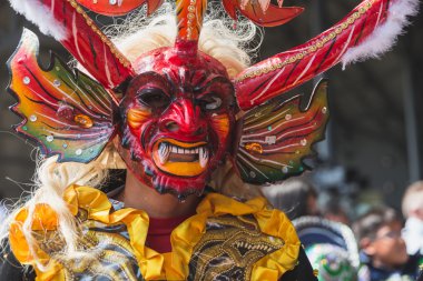 People taking part in the Bolivia National Day at Expo 2015 in M