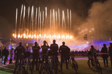 Expo 2015 Kapanış töreni, Milano, İtalya katılan insanlar