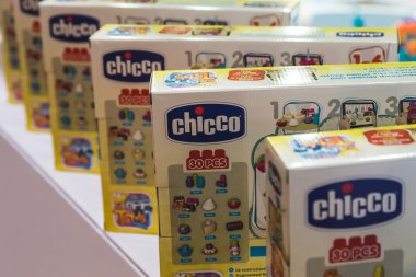 Chicco box on display at G come giocare in Milan, Italy