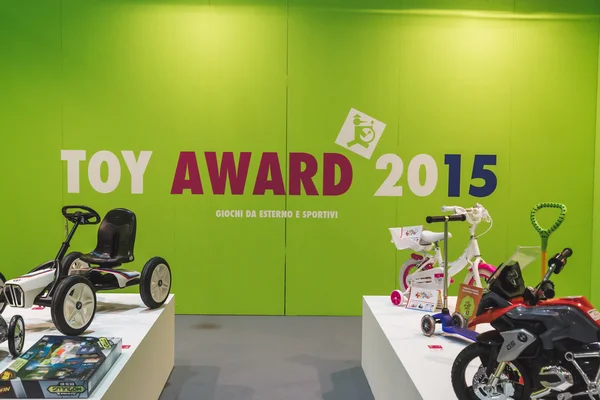 Toy award area at G come giocare in Milan, Italy — Stockfoto