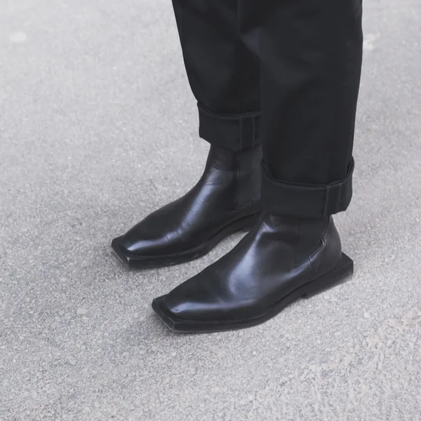 Detail boty mimo Jil Sander módní přehlídka pro Mil — Stock fotografie