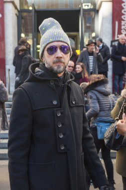 İnsanlar Milan erkekler moda haftası 2016