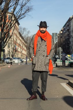İnsanlar Milan erkekler moda haftası 2016