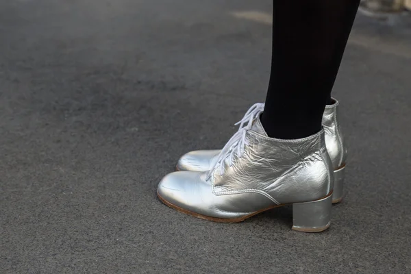 Detalle de zapatos en Milan Men 's Fashion Week 2016 — Foto de Stock