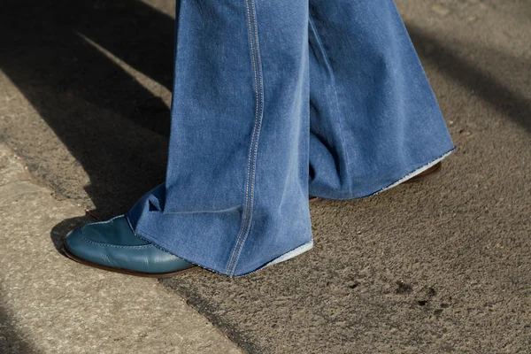 Detail of shoes at Milan Men's Fashion Week 2016 — Stock Photo, Image