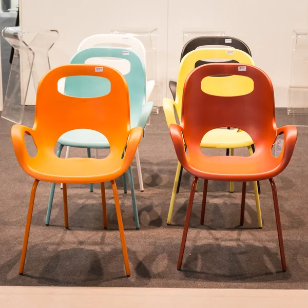 Design chairs at HOMI, home international show in Milan, Italy — Stock Photo, Image