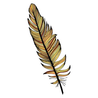 Turuncu tüy illüstrasyon