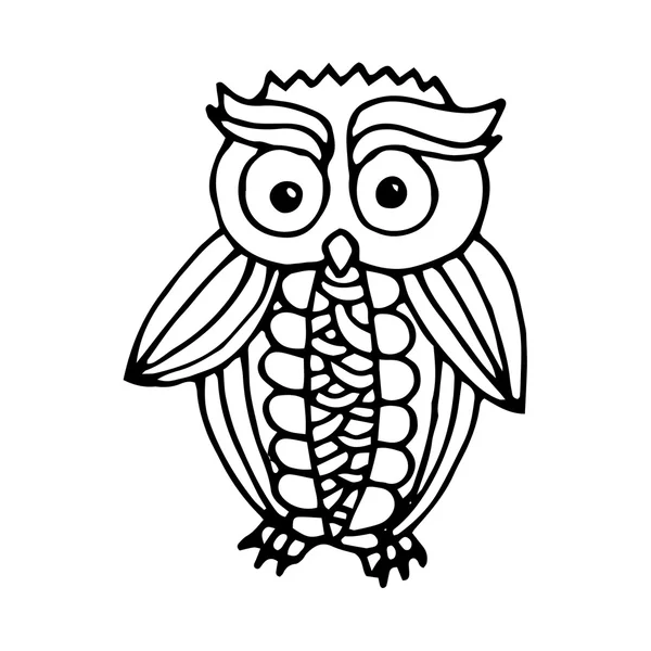 Illustration drôle de hibou — Image vectorielle