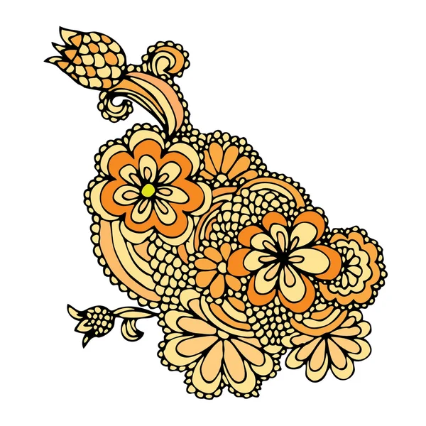 刺繍花柄 — ストックベクタ