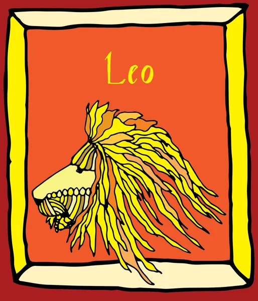 Leo horoskop zeichen — Stockvektor