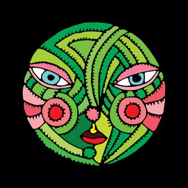 Basit siyah arka plan üzerine canlı ay