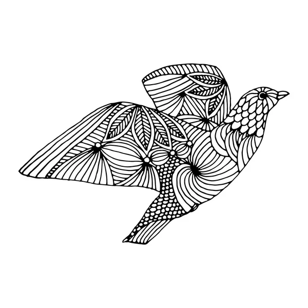 Illustration d'oiseau sur fond blanc simple — Image vectorielle