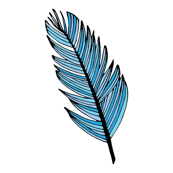 Ilustración de pluma azul Vector de stock