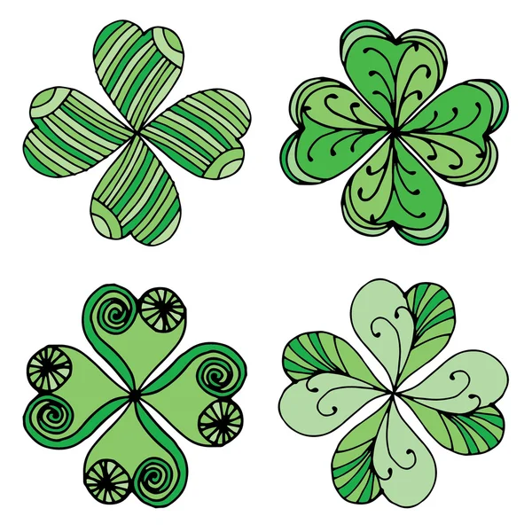 Clover variation set — Stock Vector