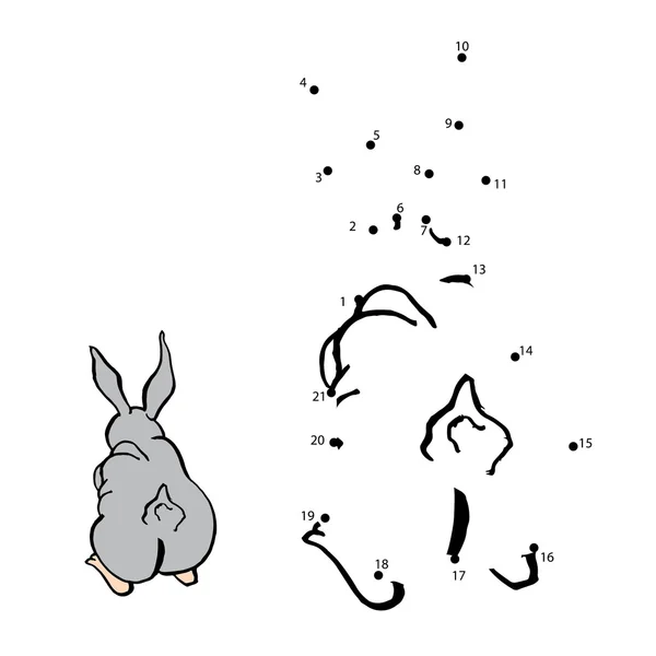 Игра чисел (кролик ) Стоковая Иллюстрация