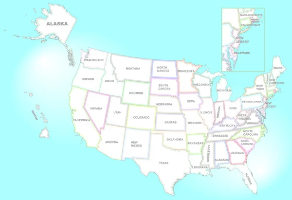 ABD harita vintage tarzı