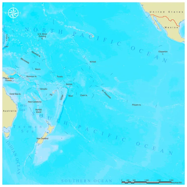 Pasifik Okyanusu Haritası