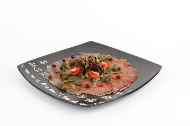Lezzetli carpaccio görüntüsünü