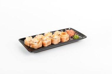 Görüntü lezzetli suşi ile Somon ayarla