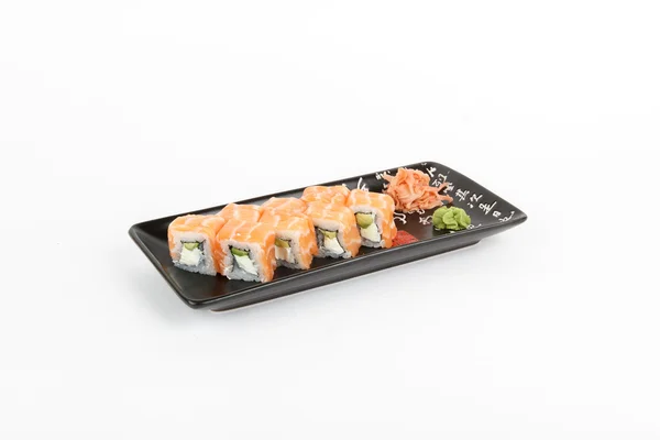Image of tasty sushi set with salmon — Stock Photo, Image