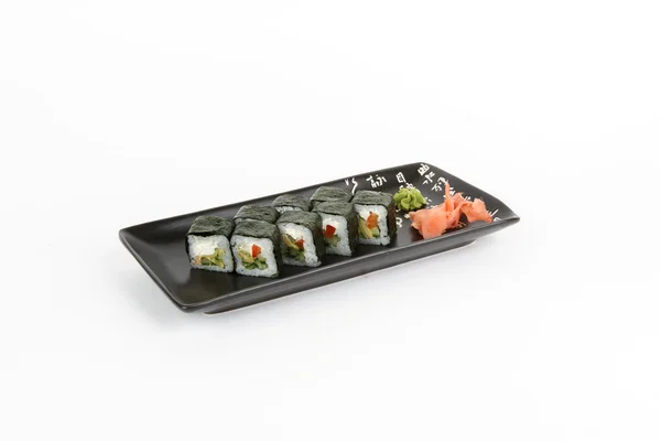 Immagine di gustoso sushi con verdure — Foto Stock