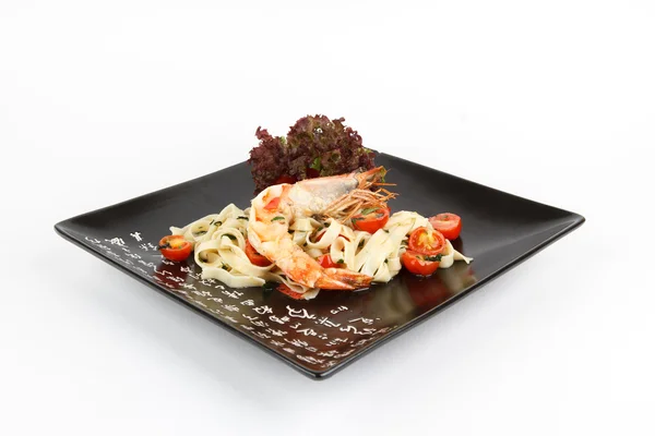 Image of tasty pasta with shrimps — Stock Photo, Image
