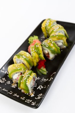 Görüntü lezzetli suşi ile midye ayarla