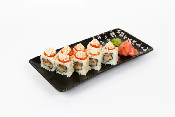 Imagen de sabroso sushi con salmón —  Fotos de Stock