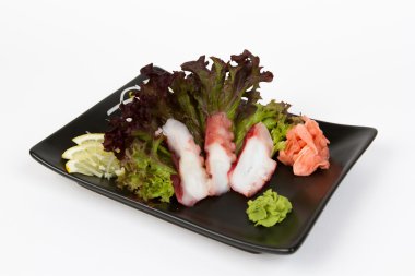 Lezzetli sashimi ostopus ile görüntü