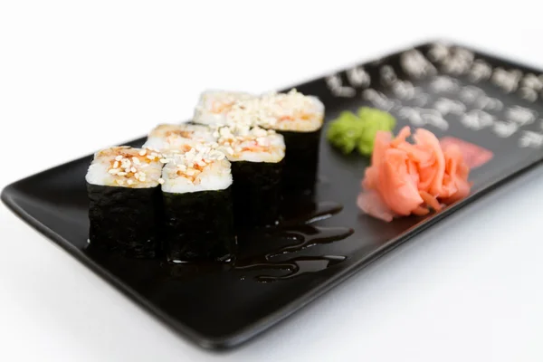 Ízletes sushi szett angolna képe — Stock Fotó