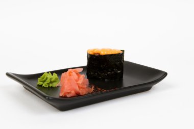 Lezzetli kremsi nigiri görüntüsünü