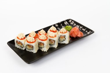 Görüntü lezzetli suşi ile Somon ayarla