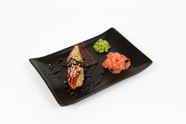 Image of tasty nigiri with blackhead — Stock Photo, Image